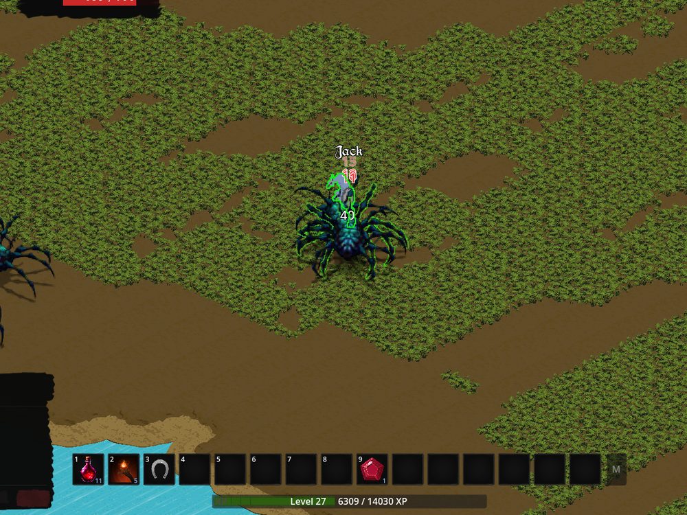 Fighting giant spiders in the wilds