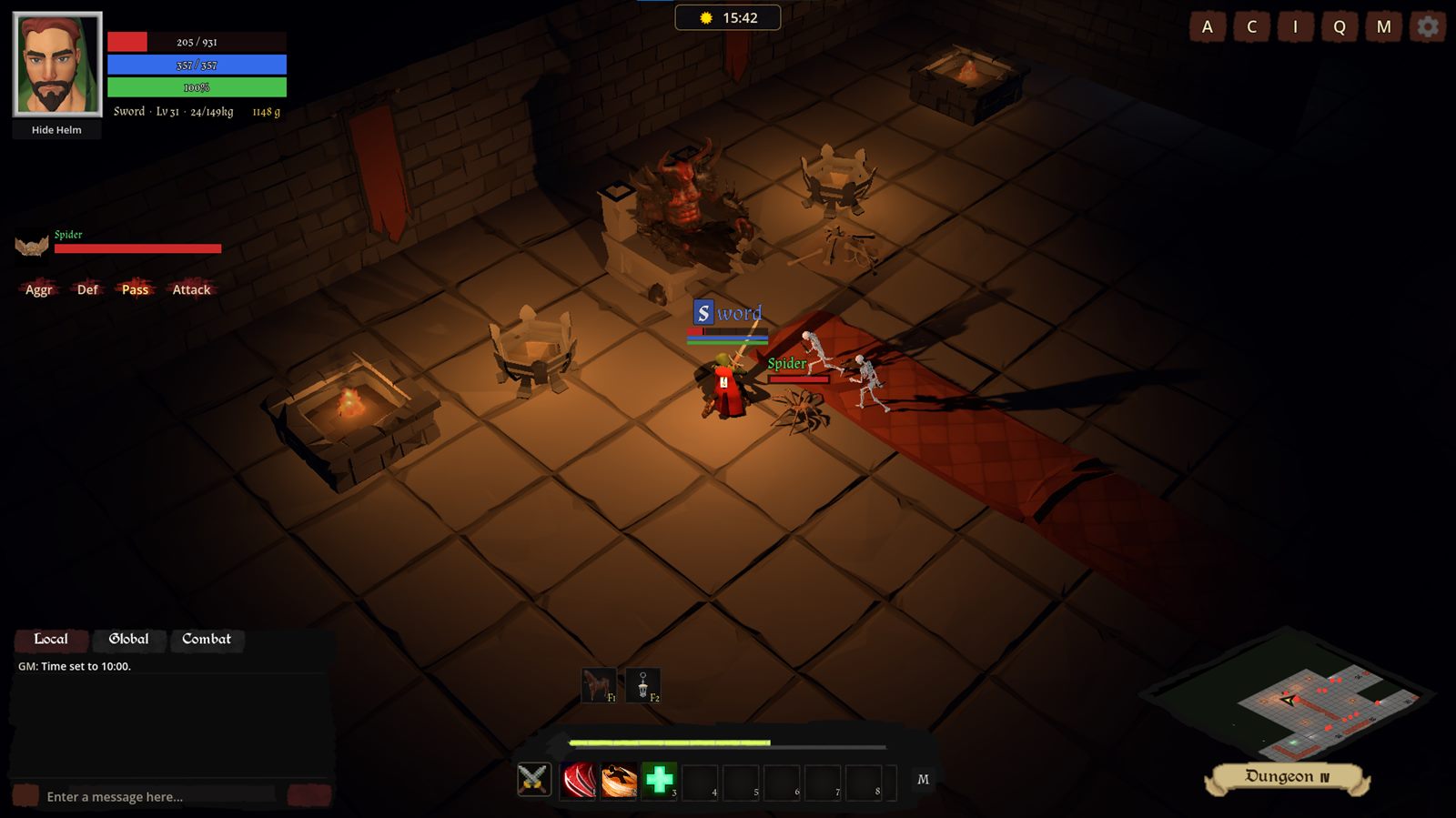 A dungeon boss waiting on his throne
