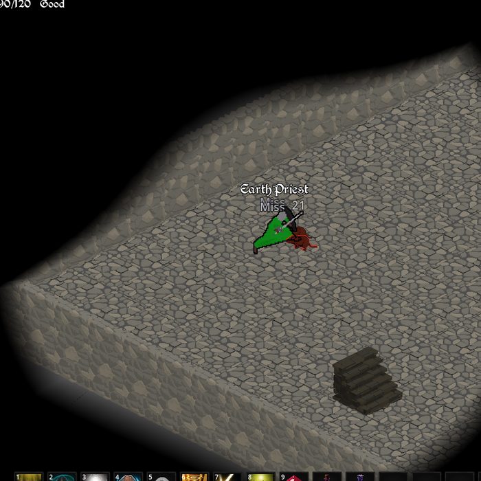 Torchlight in the dark of the dungeon