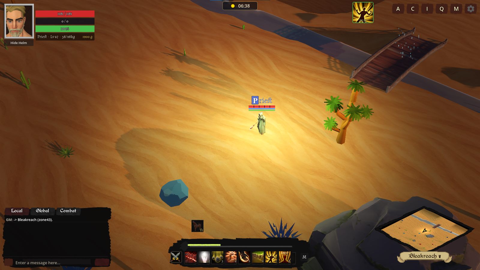 The sand and palms of Bleakreach