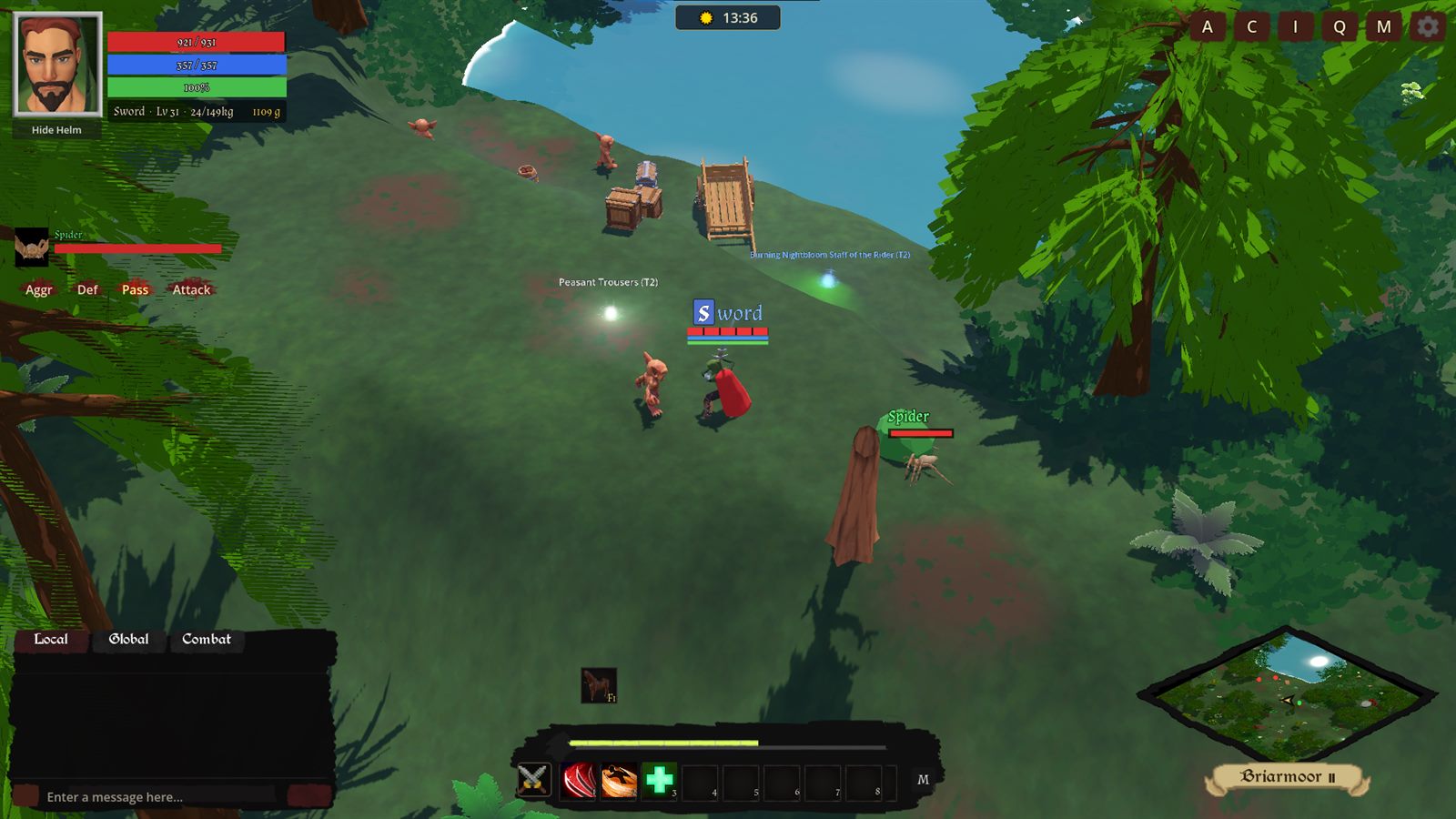 Named loot lying where it fell