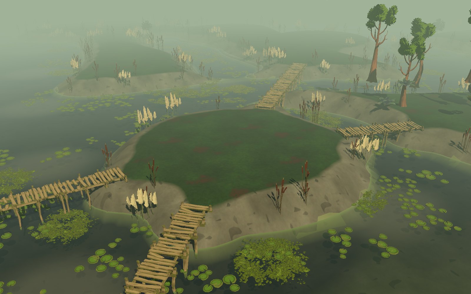 The boardwalks across the Riverbreeze marsh
