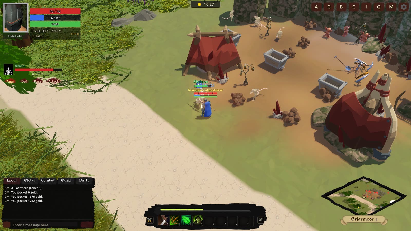 A bandit camp on the desert shore