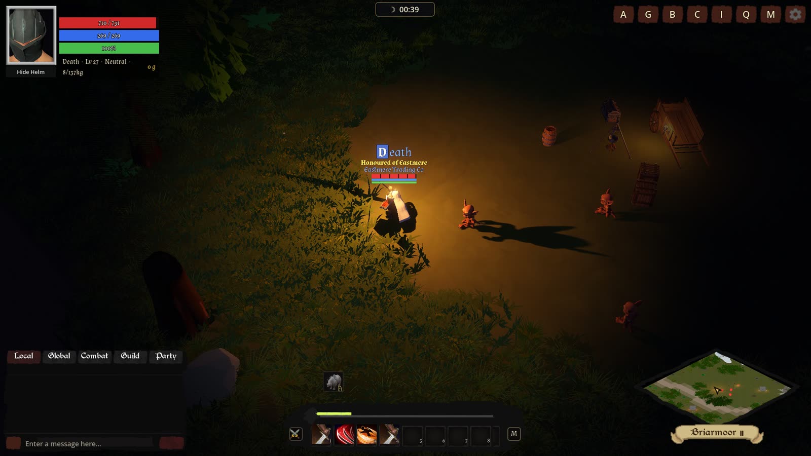 A camp of raiders by firelight