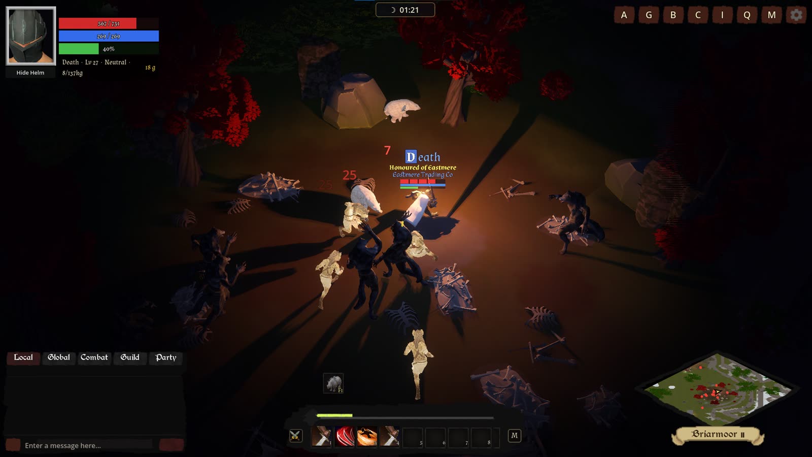 Spiders in the dark wood