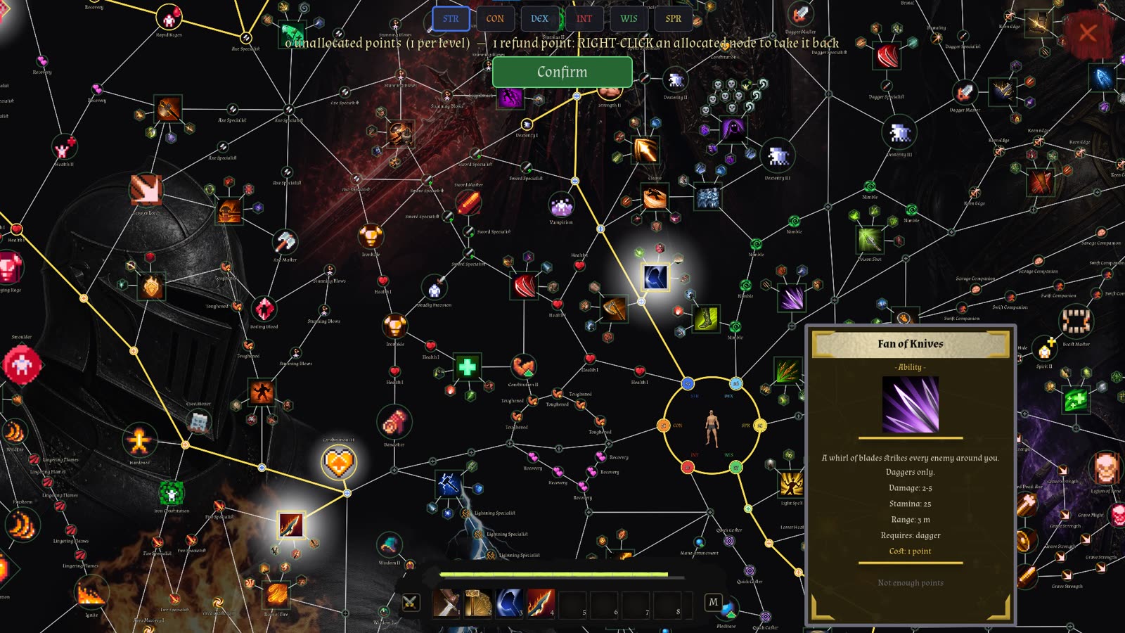 A weapon's story on the skill web